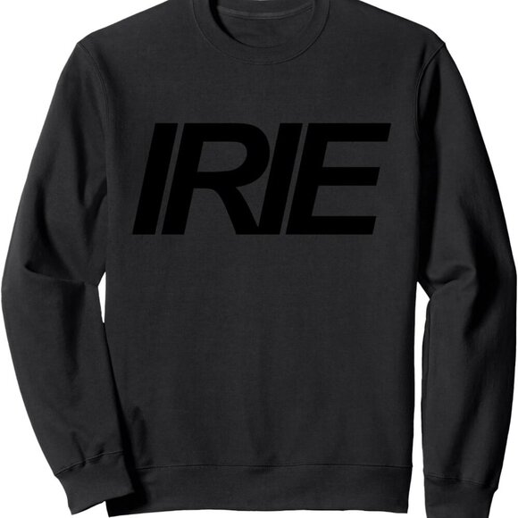 Black Small Athleisure Sweatshirt with Letter Print 8.5 oz Classic Fit Twill-